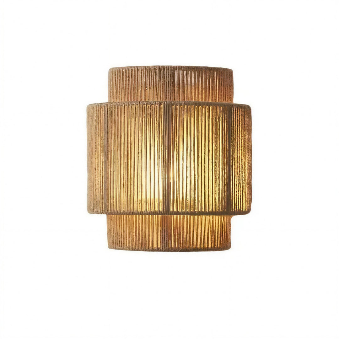 Rattan and Bamboo Wall Light - View 2