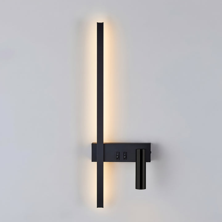 Swivel LED Wall Light in Black, Right