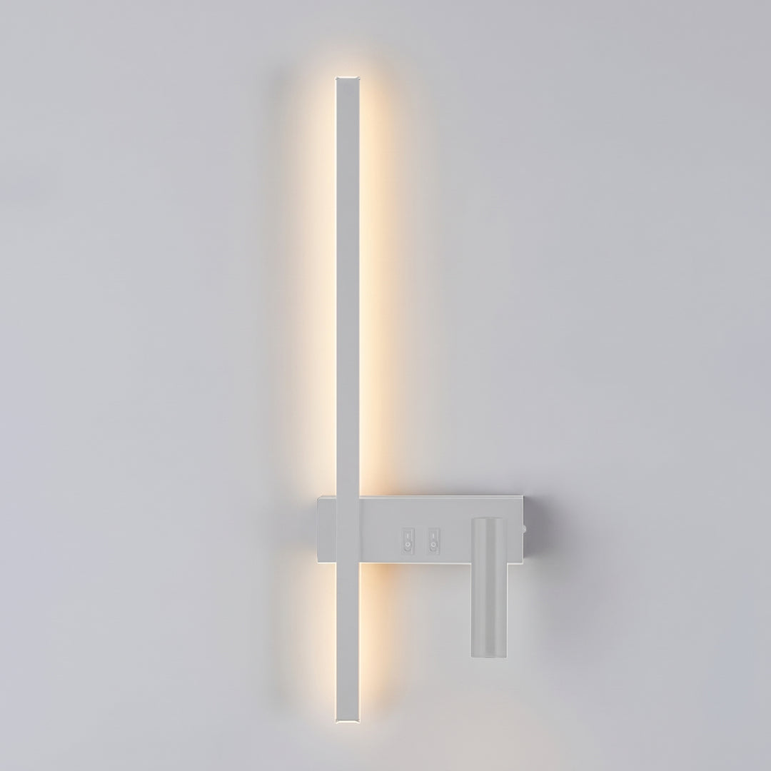Swivel LED Wall Light in White, Right