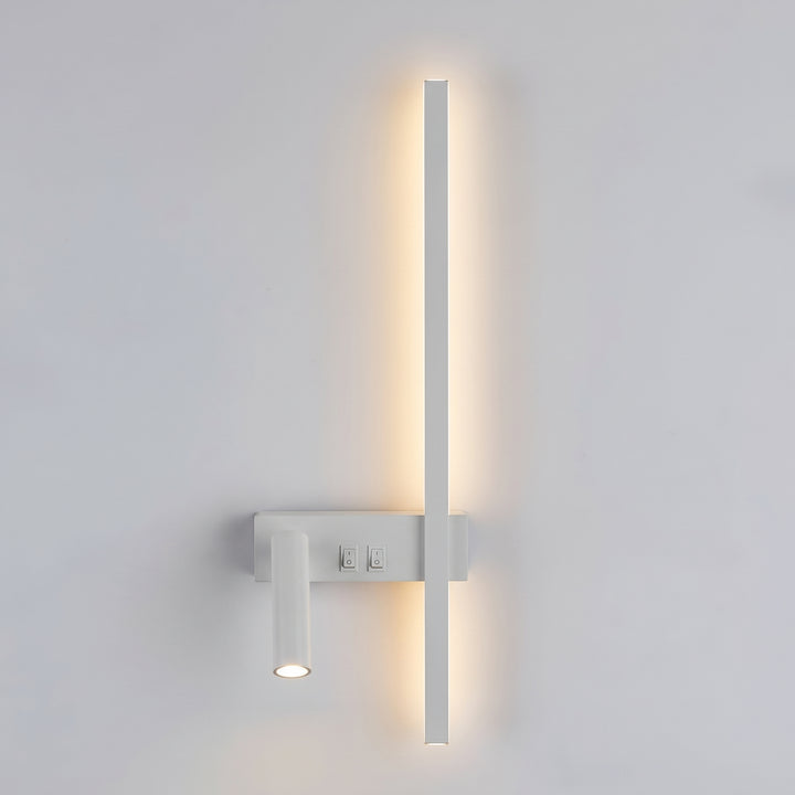 Swivel LED Wall Light in White, Left