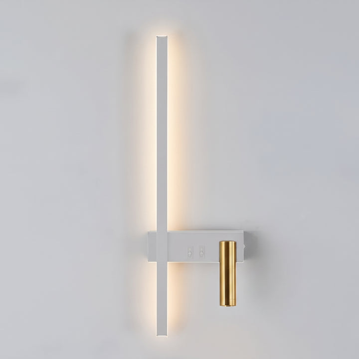 Swivel LED Wall Light in White and Gold, Right