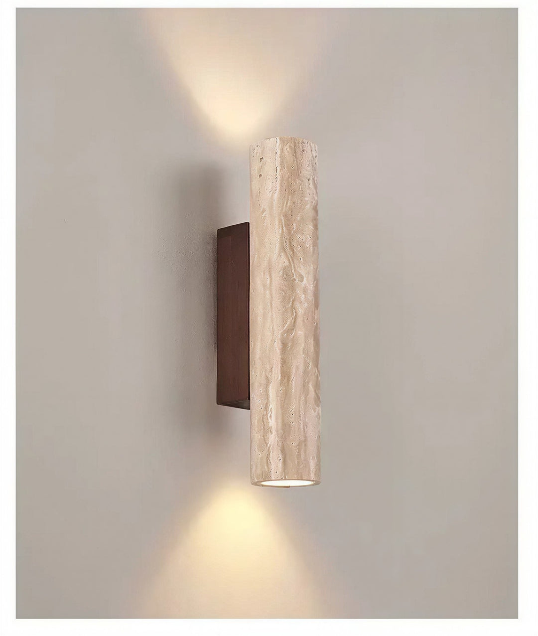 Travertine Up and Down Wall Light - View 7