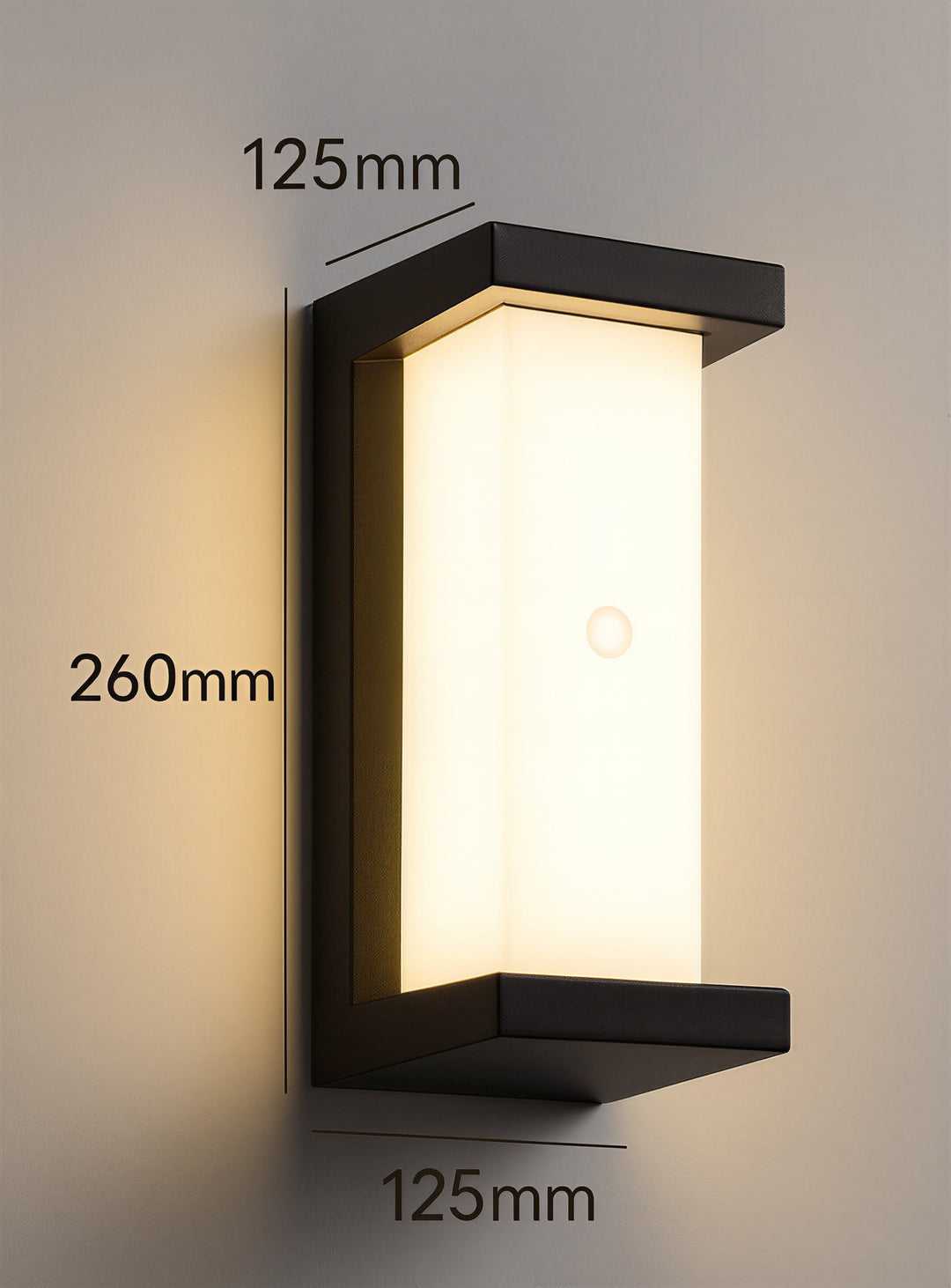 Black Outdoor LED Wall Light - View 5