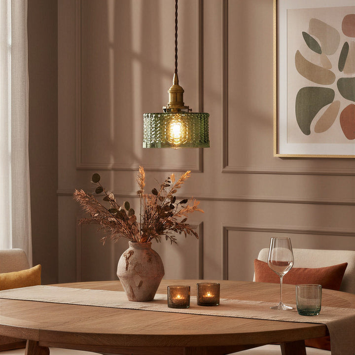 Japanese Style Glass Pendant Light