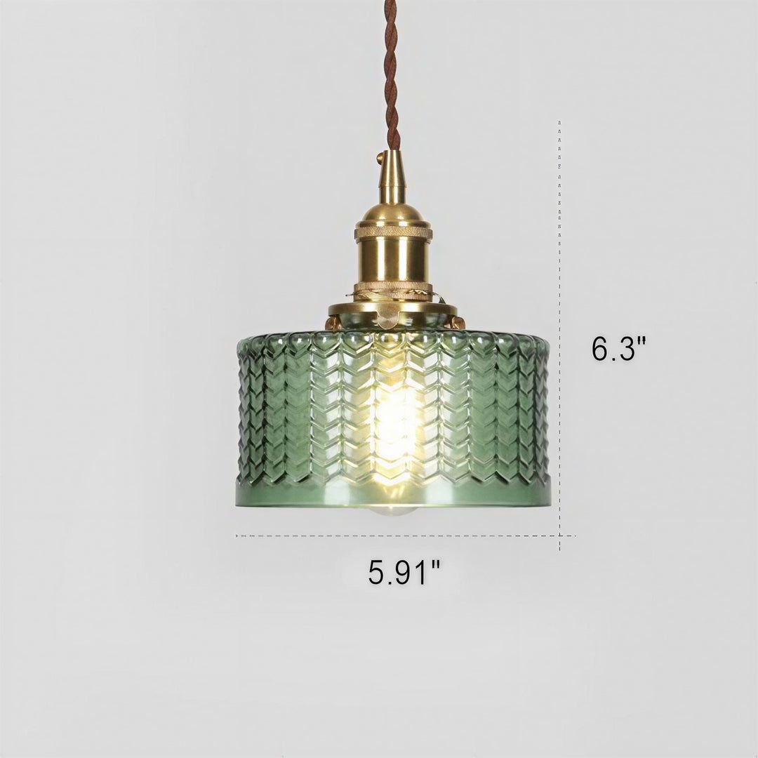 Japanese Style Glass Pendant Light - View 2