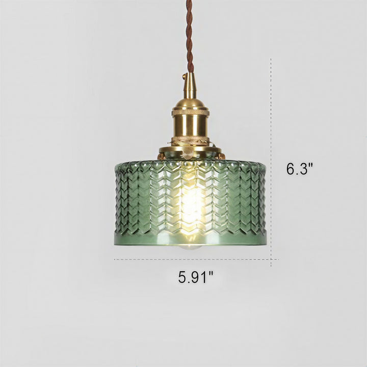 Japanese Style Glass Pendant Light - View 2