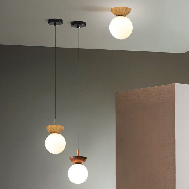 Nordic Glass Globe Ceiling Light - View 2
