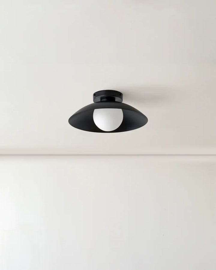 Scallop Wall and Ceiling Light in Black