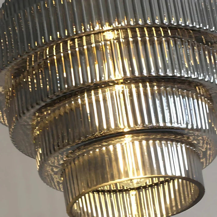 Vintage Tiered Glass Pendant Light - View 5