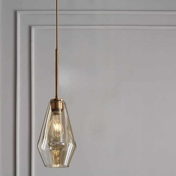 Prism Faceted Glass Pendant Light in 17 cm
