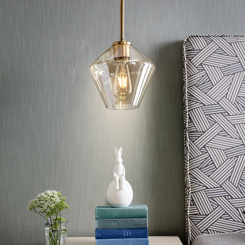 Prism Faceted Glass Pendant Light - View 2