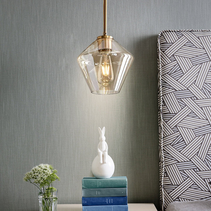 Prism Faceted Glass Pendant Light - View 2