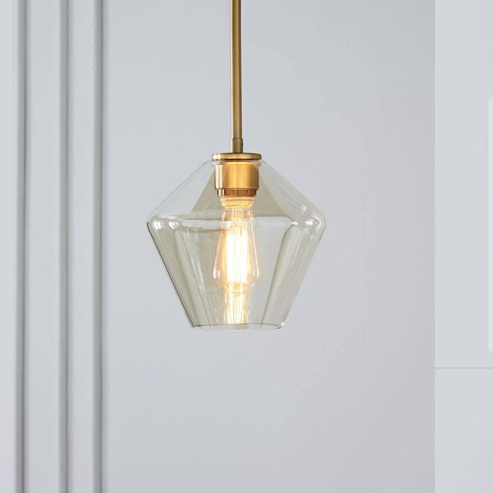 Prism Faceted Glass Pendant Light in 23 cm