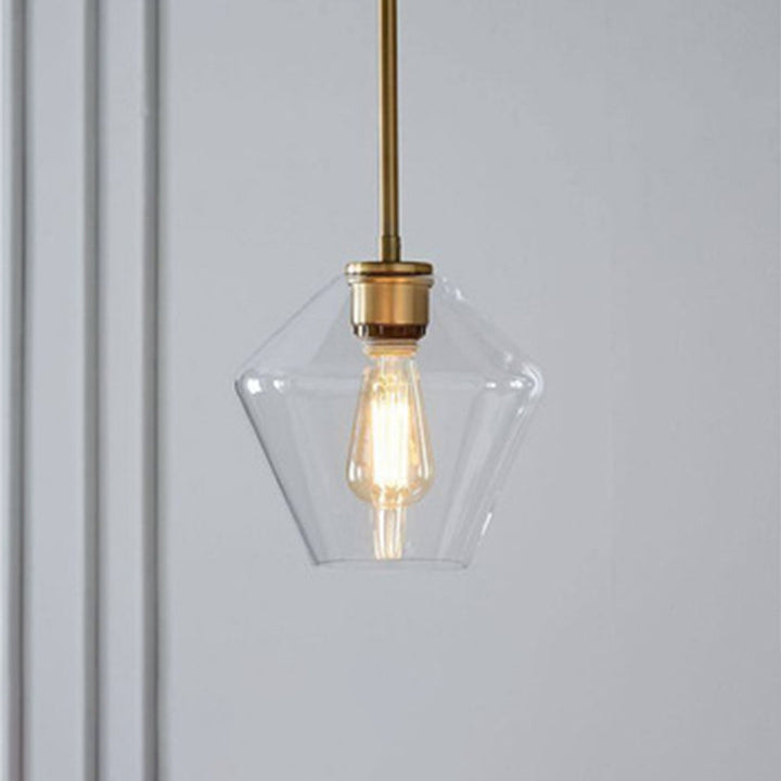 Prism Faceted Glass Pendant Light in 23 cm - View 2