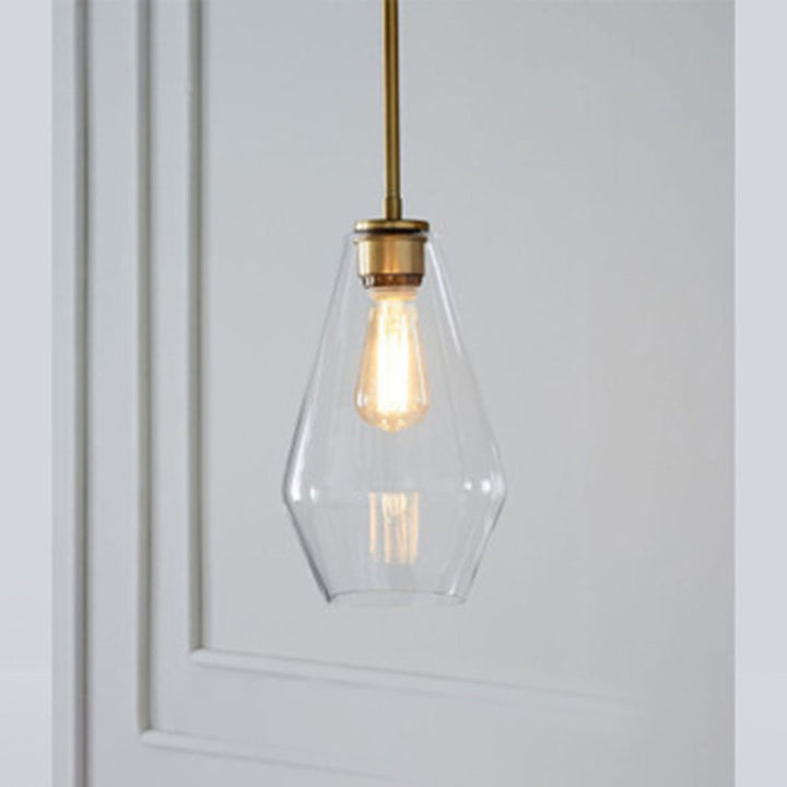 Prism Faceted Glass Pendant Light in 17 cm - View 2