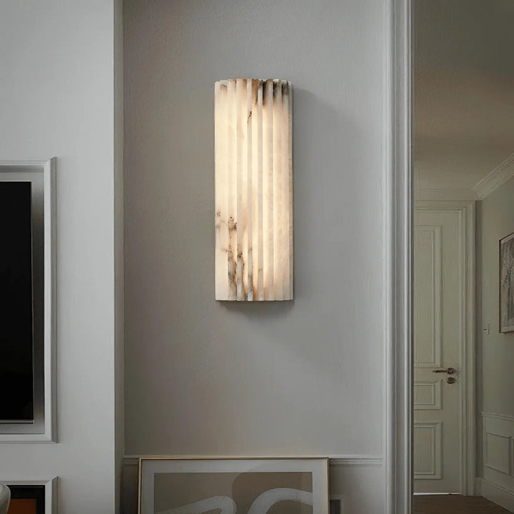 Ribbed Alabaster Wall Light - View 2