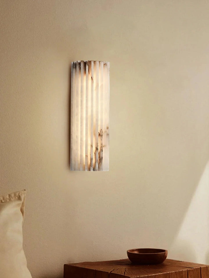 Ribbed Alabaster Wall Light - View 4