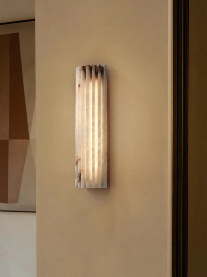 Ribbed Alabaster Wall Light - View 5