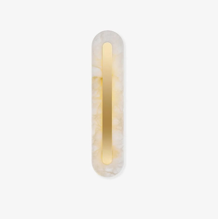 Alabaster Wall Sconce with Brass Inlay
