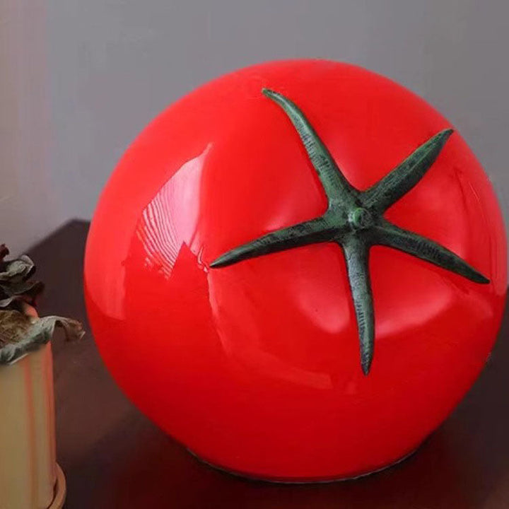 Art Deco Resin Tomato USB LED Table Lamp - Red and Yellow Decorative Light for Living Room 5