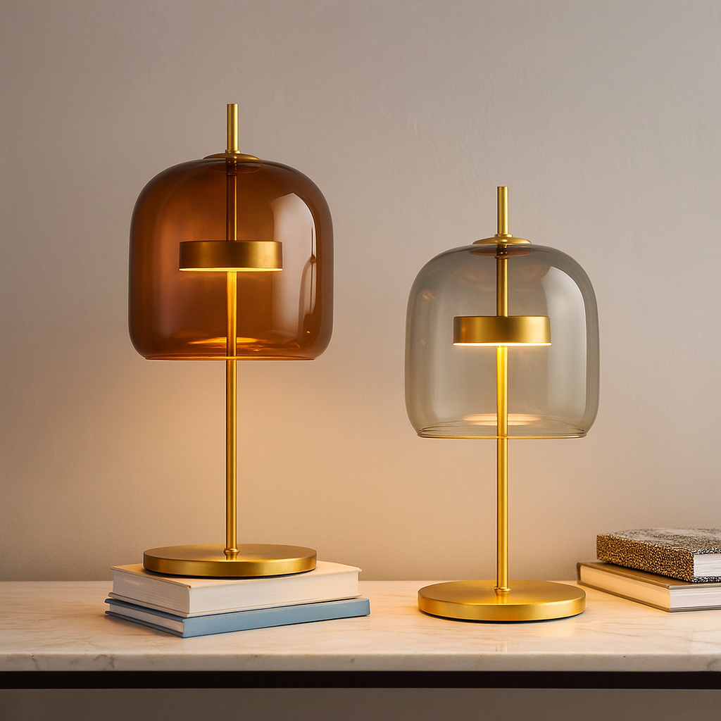 Glass Dome Table Lamp - View 2