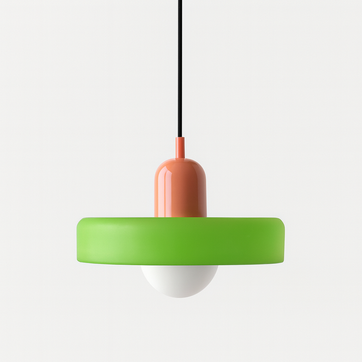Bauhaus Colored Glass Pendant Light - Adjustable Height with LED Compatibility 17