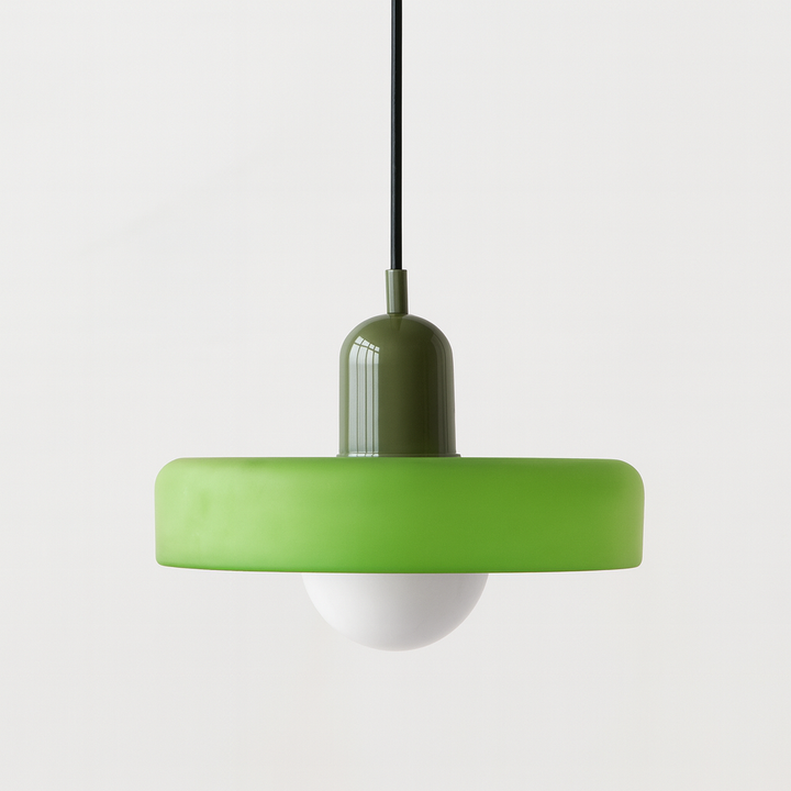 Bauhaus Colored Glass Pendant Light - Adjustable Height with LED Compatibility 21
