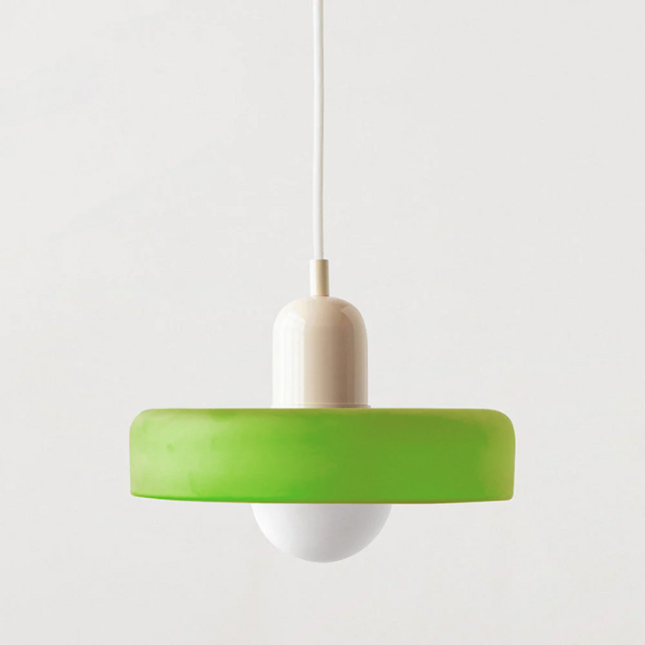 Bauhaus Colored Glass Pendant Light - Adjustable Height with LED Compatibility 23