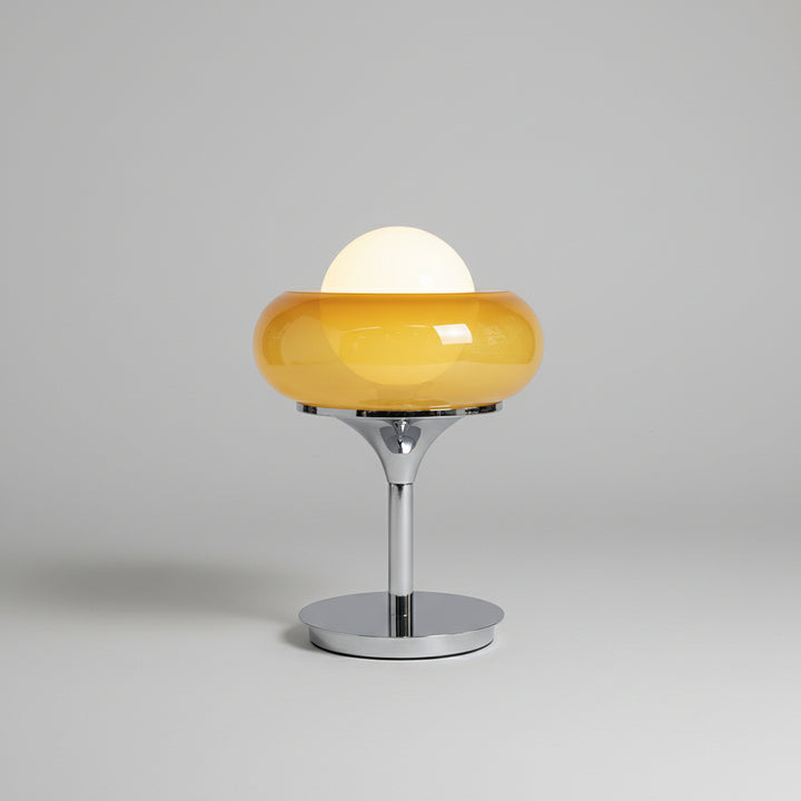 Bauhaus Table Lamp - Vintage Glass and Metal Design for Stylish Bedside or Desk Lighting