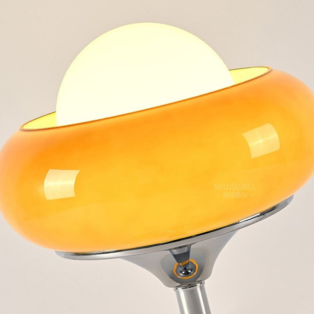 Bauhaus Table Lamp - Vintage Glass and Metal Design for Stylish Bedside or Desk Lighting