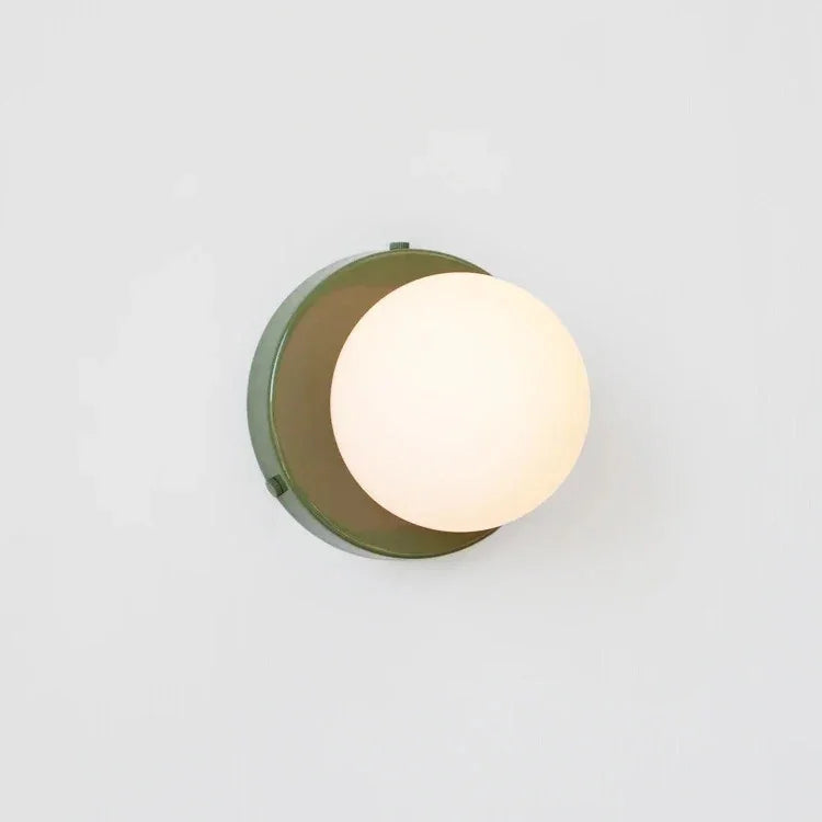 Nalani Frosted Glass Wall Lamp in No Plug - Green