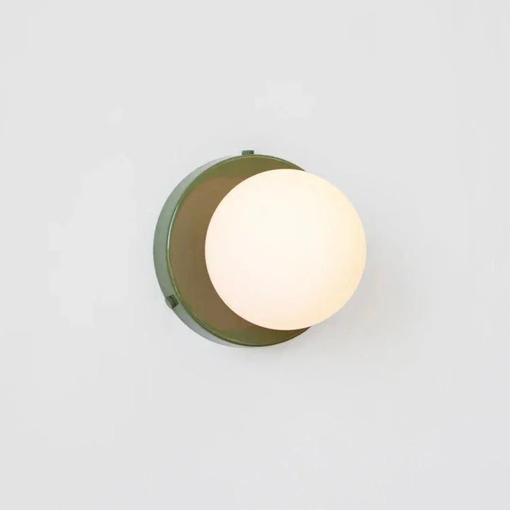 Nalani Frosted Glass Wall Lamp in No Plug - Green