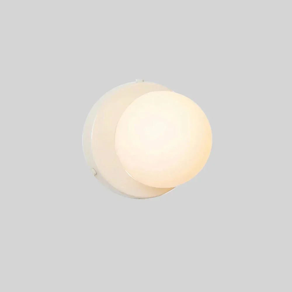 Nalani Frosted Glass Wall Lamp in No Plug - White