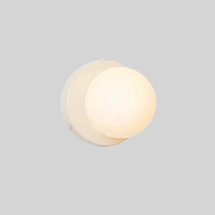 Nalani Frosted Glass Wall Lamp in No Plug - White
