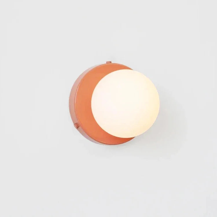 Nalani Frosted Glass Wall Lamp in No Plug - Pink