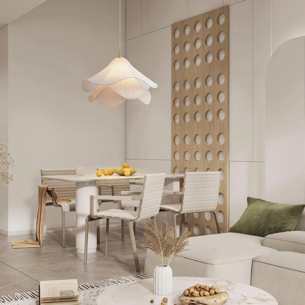 Boho Chic Ceiling Lamp with Dimmable LED Light - Adjustable Hanging Pendant Light 4