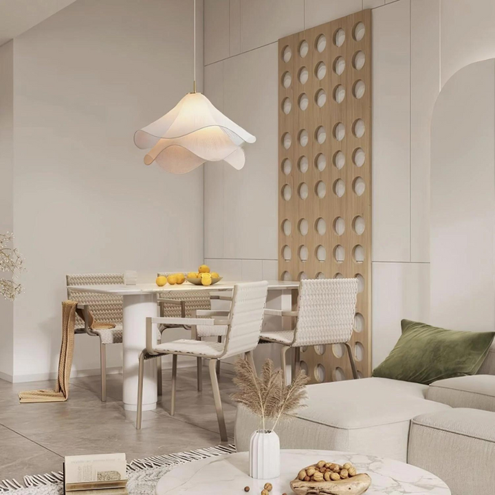 Boho Chic Ceiling Lamp with Dimmable LED Light - Adjustable Hanging Pendant Light 4