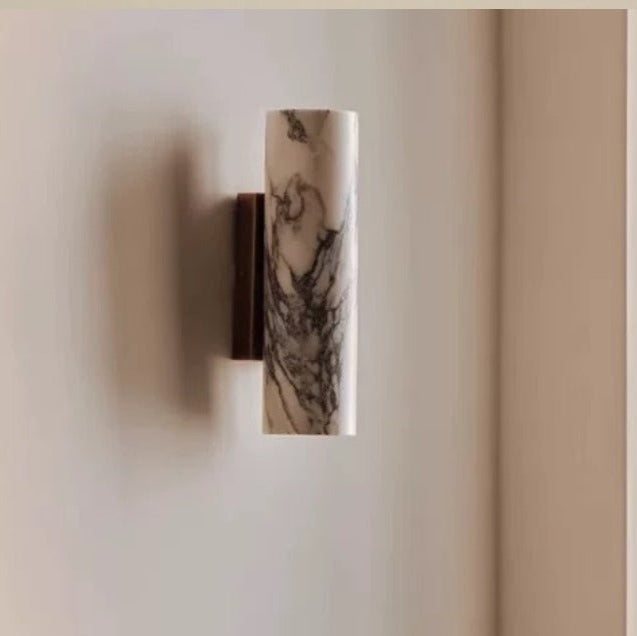 Calacatta Marble and Aged Brass Wall Light - Elegant 2-Light Indoor Fixture 8