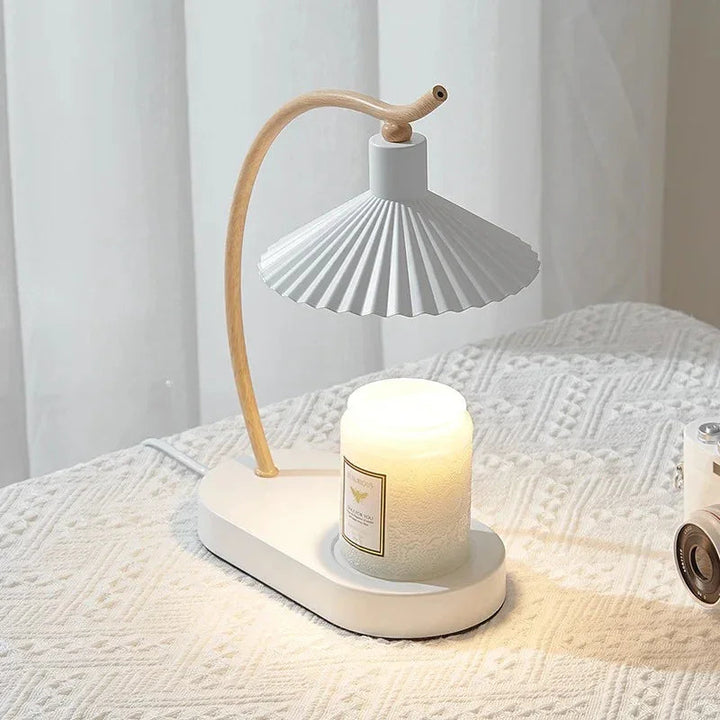 Candle Warmer Table Lamp in White