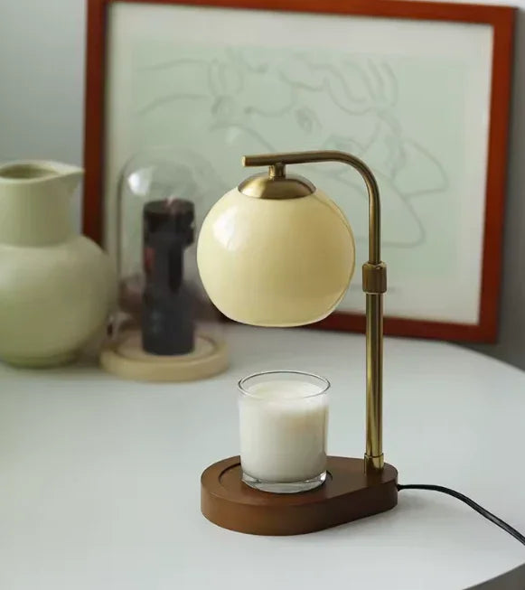 Candle Warmer Table Lamp in Beige
