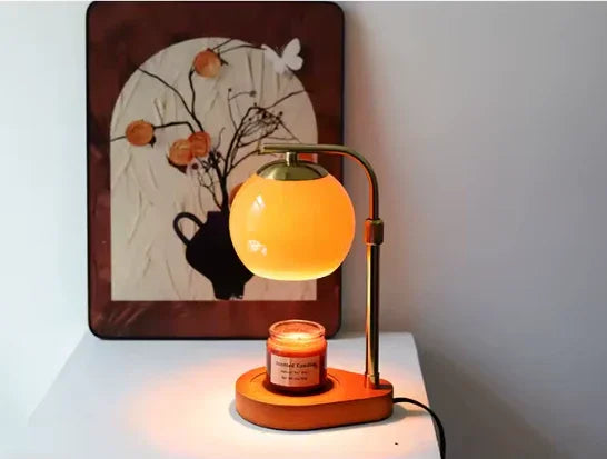 Candle Warmer Table Lamp in Orange