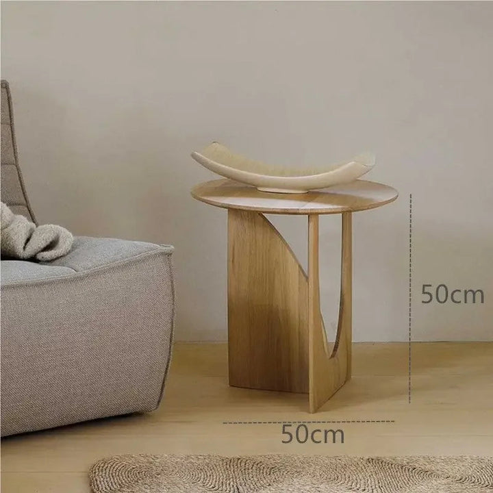 Solid Wood Side Table in Oak