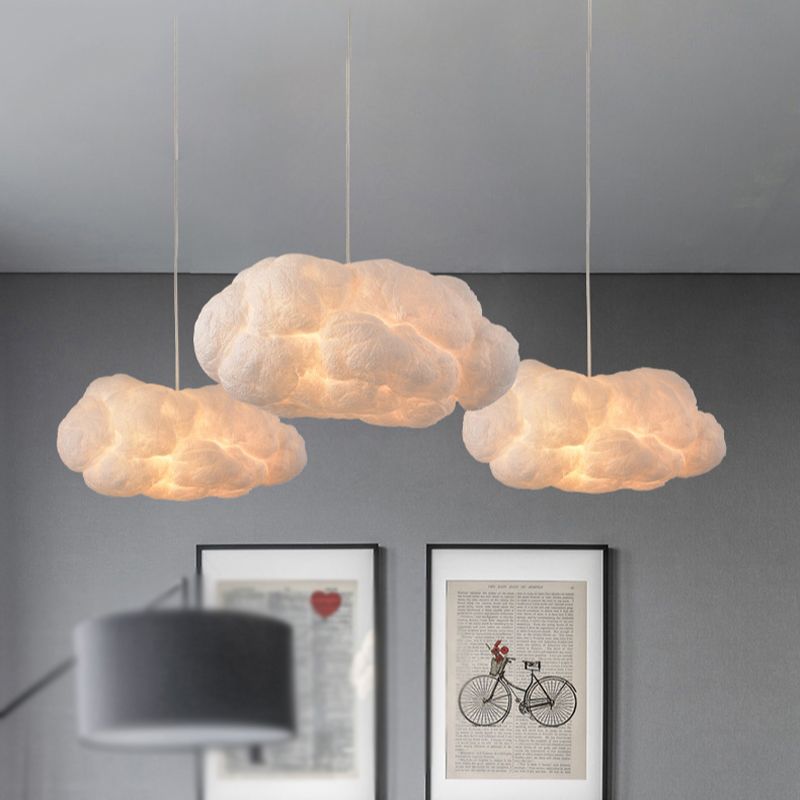 Cloud-Shaped LED Hanging Light - Modern White Pendant Lamp for Living Room, Bedroom, and Dining Area - Energy Efficient Design 0