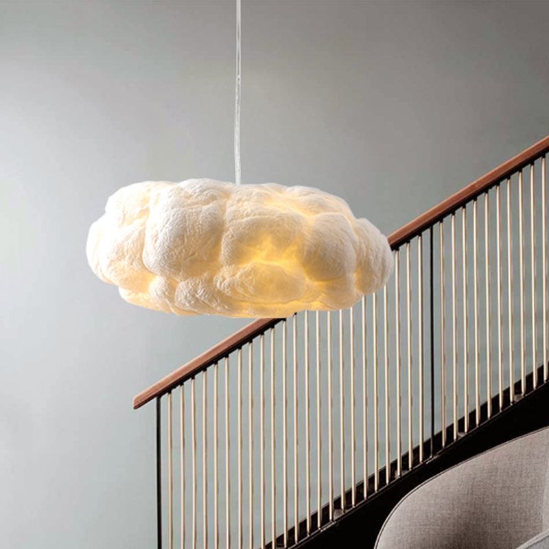 Cloud-Shaped LED Hanging Light - Modern White Pendant Lamp for Living Room, Bedroom, and Dining Area - Energy Efficient Design 2