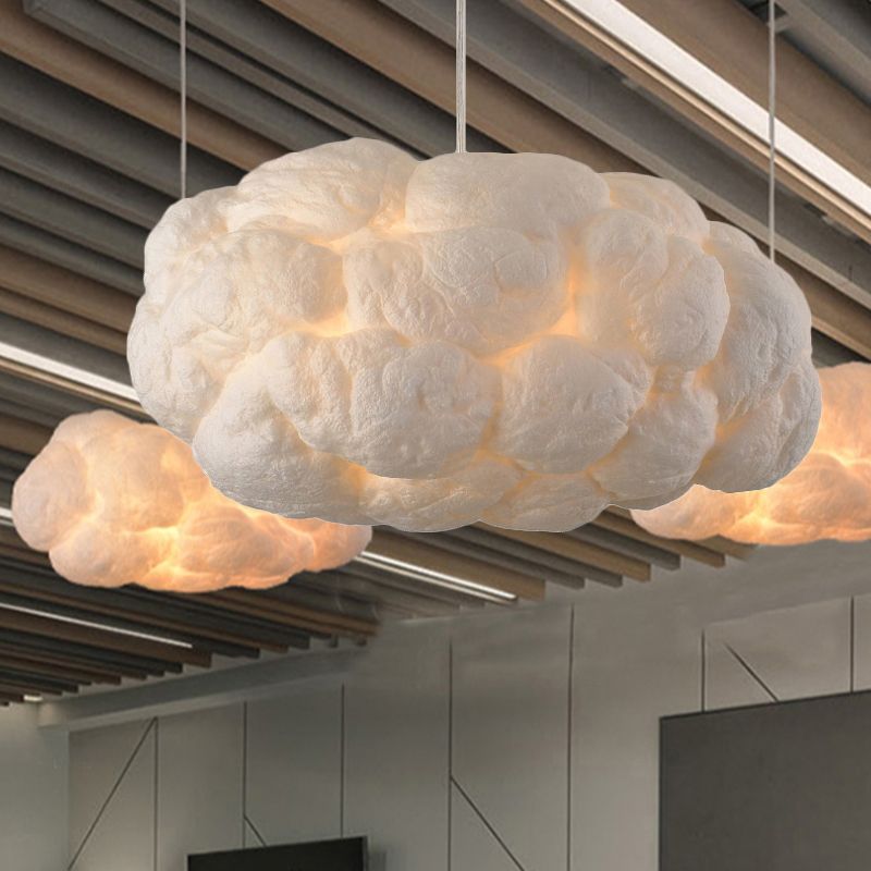 Cloud-Shaped LED Hanging Light - Modern White Pendant Lamp for Living Room, Bedroom, and Dining Area - Energy Efficient Design 3