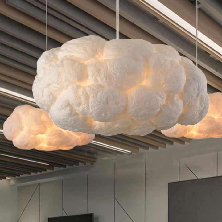Cloud-Shaped LED Hanging Light - Modern White Pendant Lamp for Living Room, Bedroom, and Dining Area - Energy Efficient Design 3
