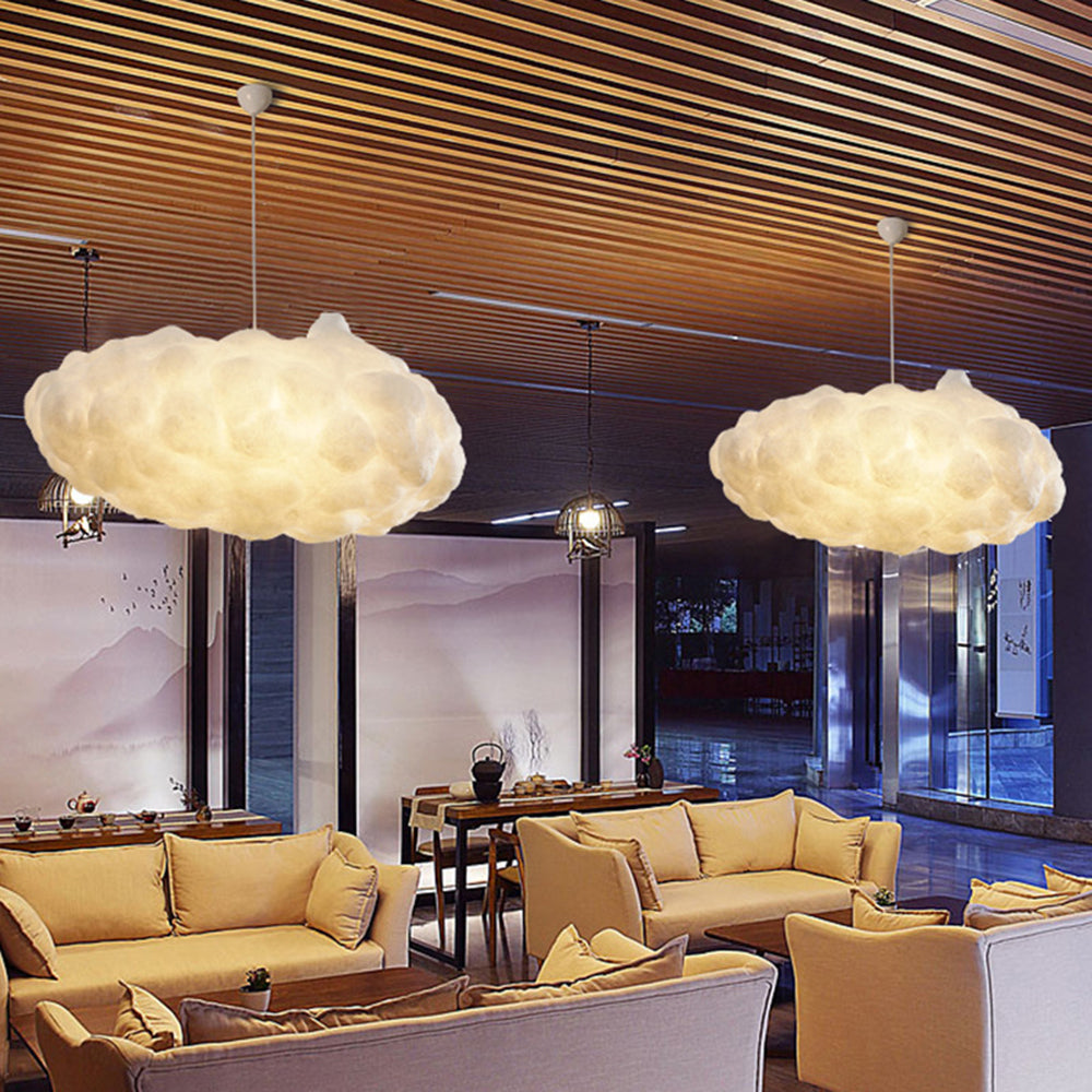 Cloud-Shaped LED Hanging Light - Modern White Pendant Lamp for Living Room, Bedroom, and Dining Area - Energy Efficient Design 5