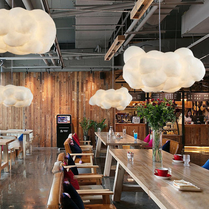 Cloud-Shaped LED Hanging Light - Modern White Pendant Lamp for Living Room, Bedroom, and Dining Area - Energy Efficient Design 7