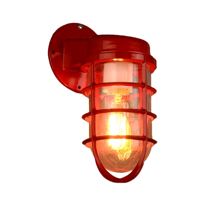 Coastal Outdoor Wall Light with Metal Cage - Nautical Style for Porches and Patios 4