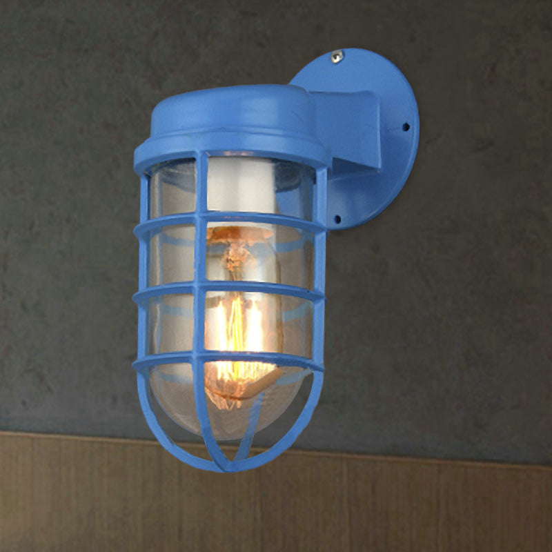 Coastal Outdoor Wall Light with Metal Cage - Nautical Style for Porches and Patios 5